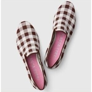 Rothy's x Marta Ferri Brown Check Gingham Loafers Flats Women 11